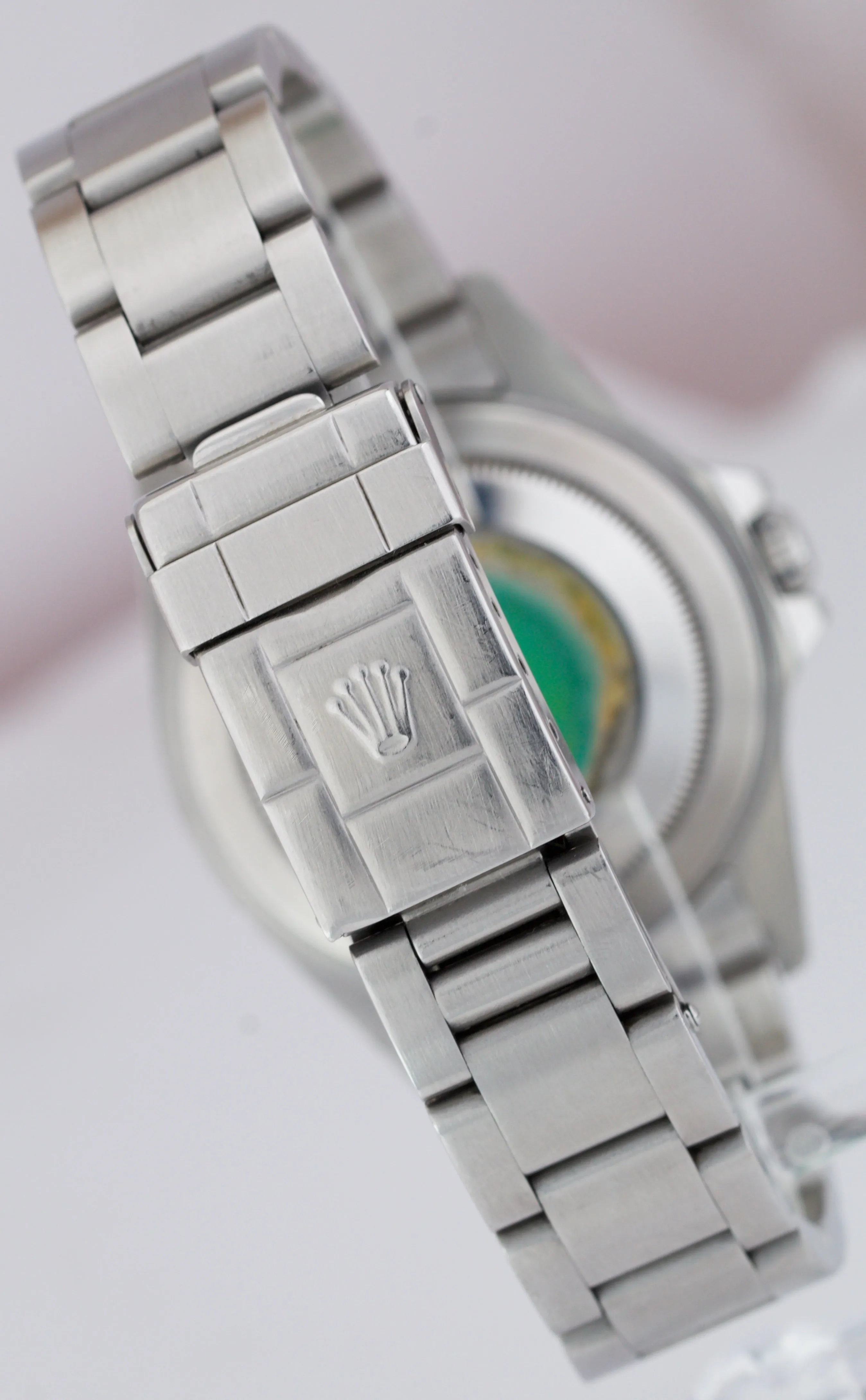 Men's 2001 Rolex Explorer II SEL Stainless Steel Black Date GMT 40mm Watch 16570