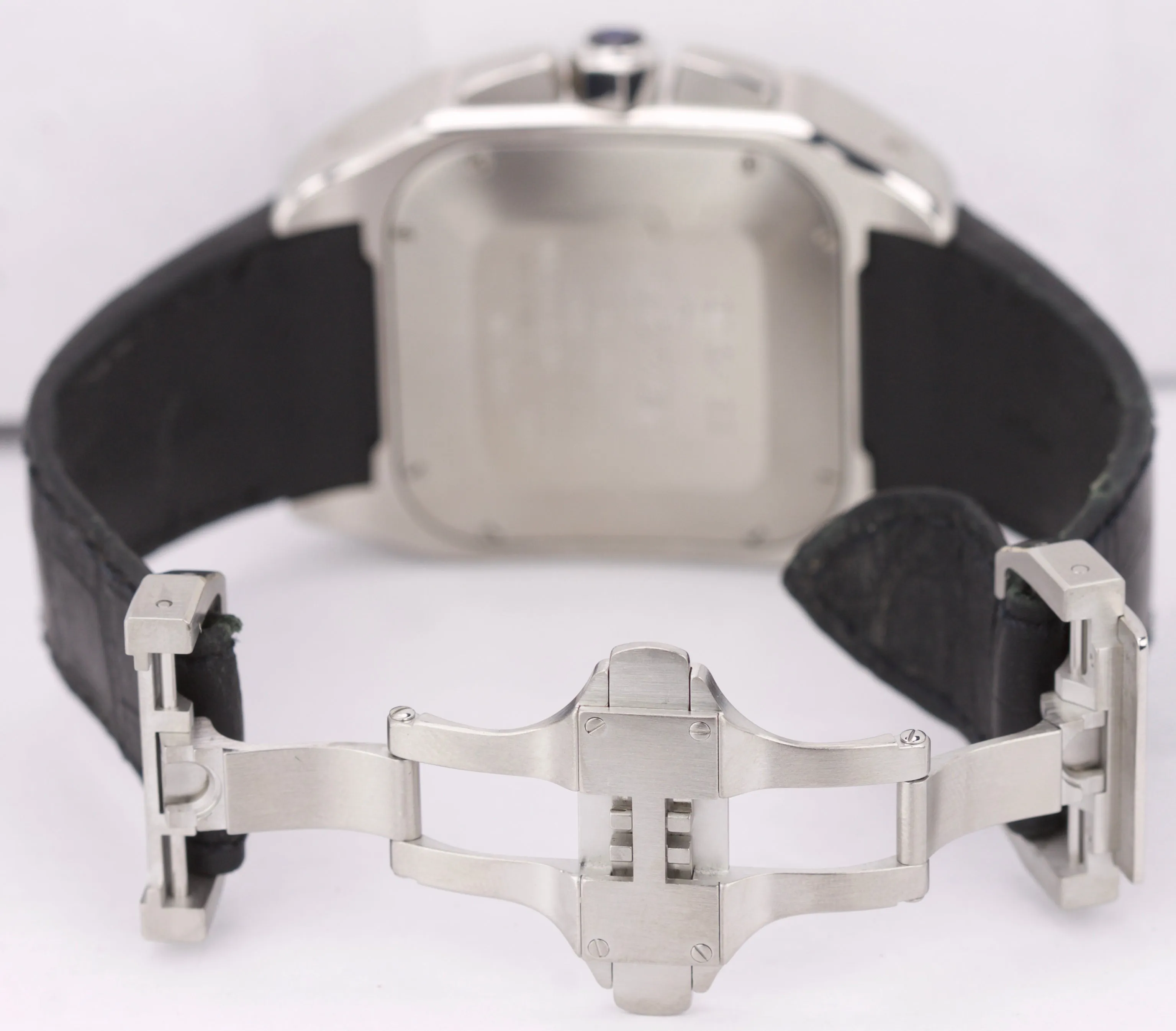 Men's Cartier Santos 100 XL Chronograph 2740 Ivory Stainless 41mm Watch W20090X8