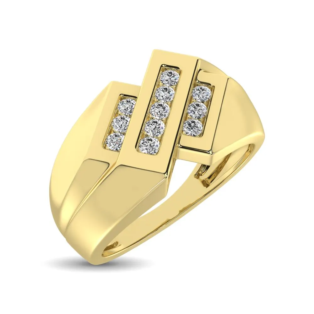 Men's Diamond Wedding Band - Available in 0.25 or 0.50 Carats in 10KT Gold