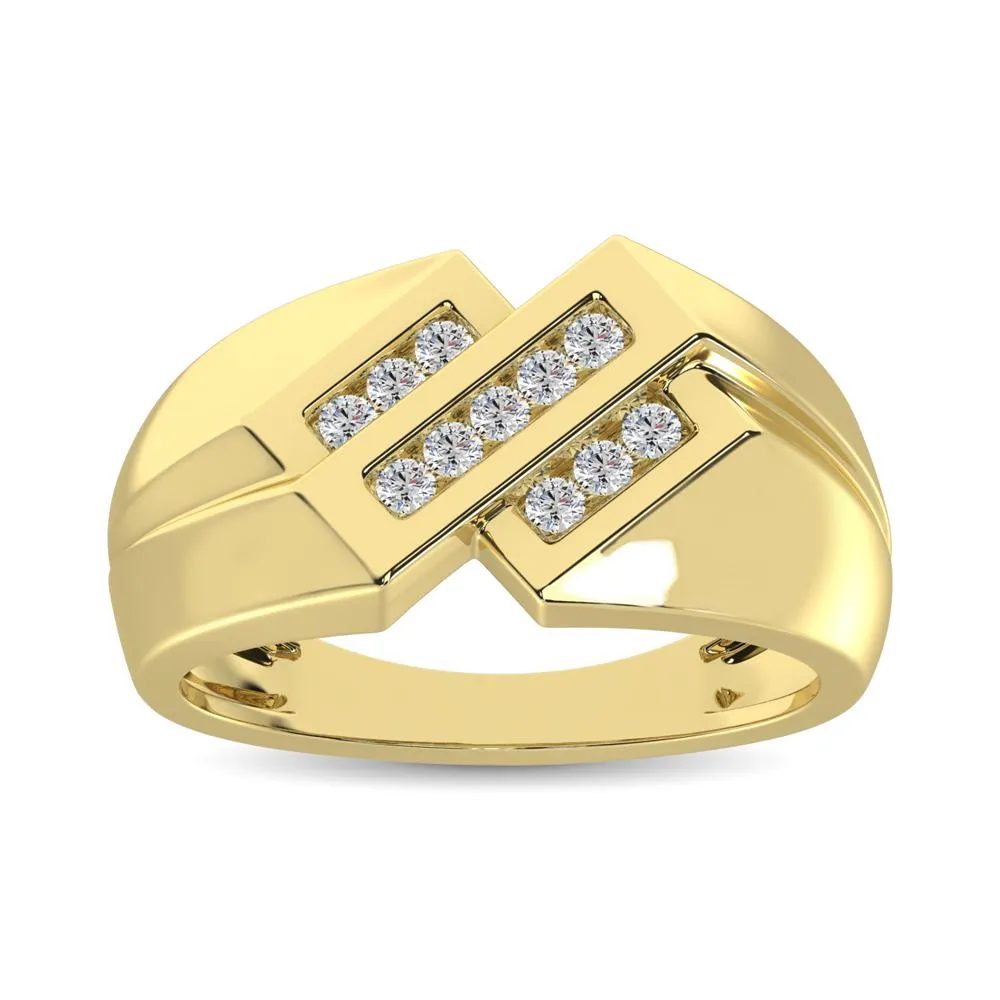 Men's Diamond Wedding Band - Available in 0.25 or 0.50 Carats in 10KT Gold