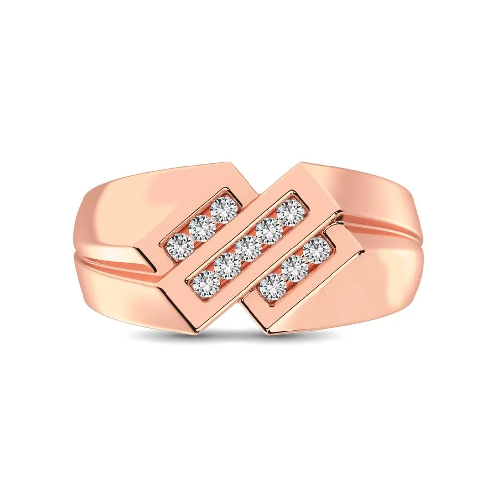 Men's Diamond Wedding Band - Available in 0.25 or 0.50 Carats in 10KT Gold