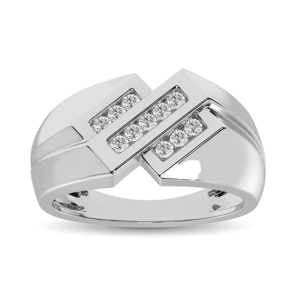 Men's Diamond Wedding Band - Available in 0.25 or 0.50 Carats in 10KT Gold