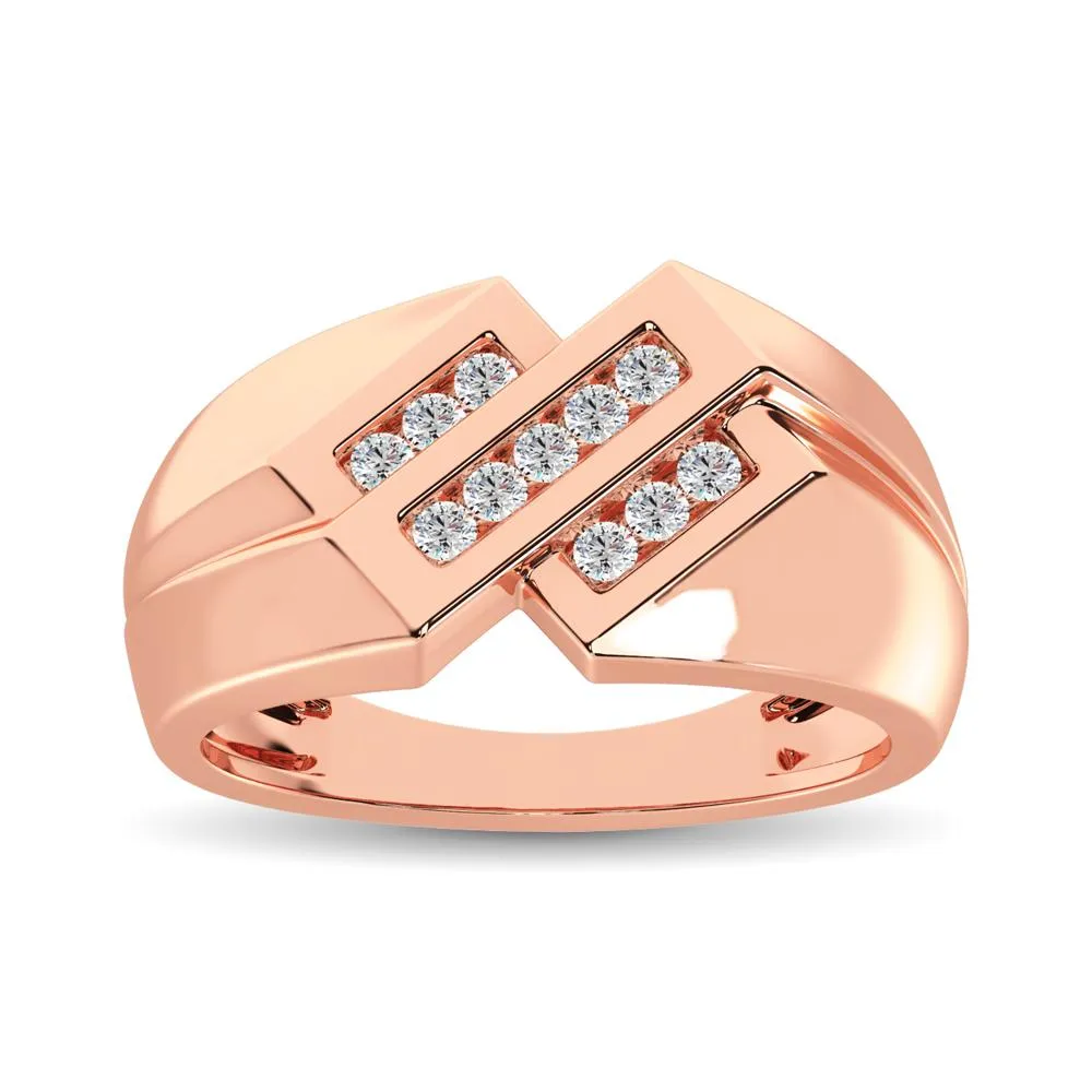Men's Diamond Wedding Band - Available in 0.25 or 0.50 Carats in 10KT Gold