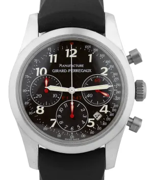 Men's Girard Perregaux Chronograph 4955 F1047 Black 42mm Aluminum Rubber Watch