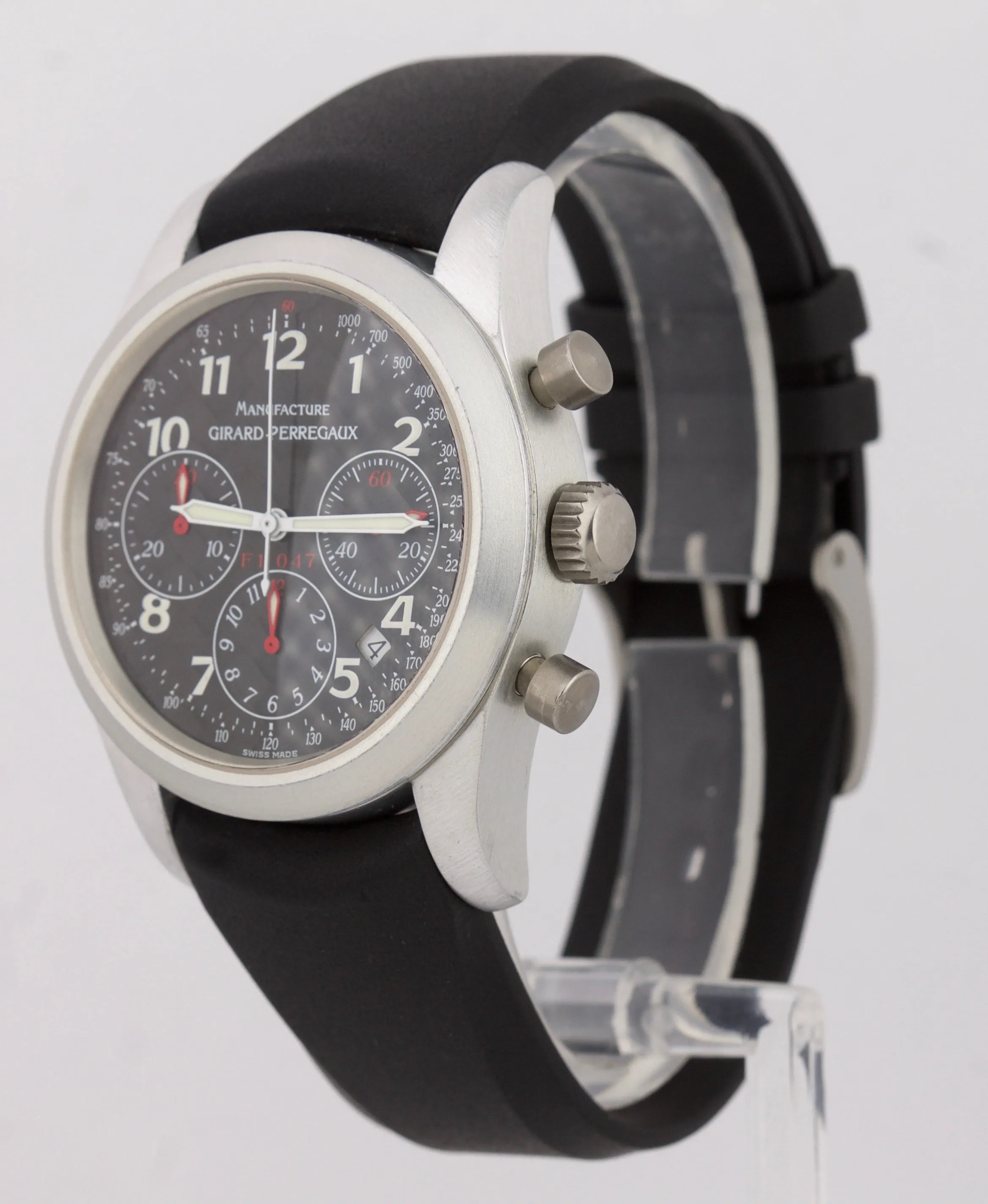 Men's Girard Perregaux Chronograph 4955 F1047 Black 42mm Aluminum Rubber Watch