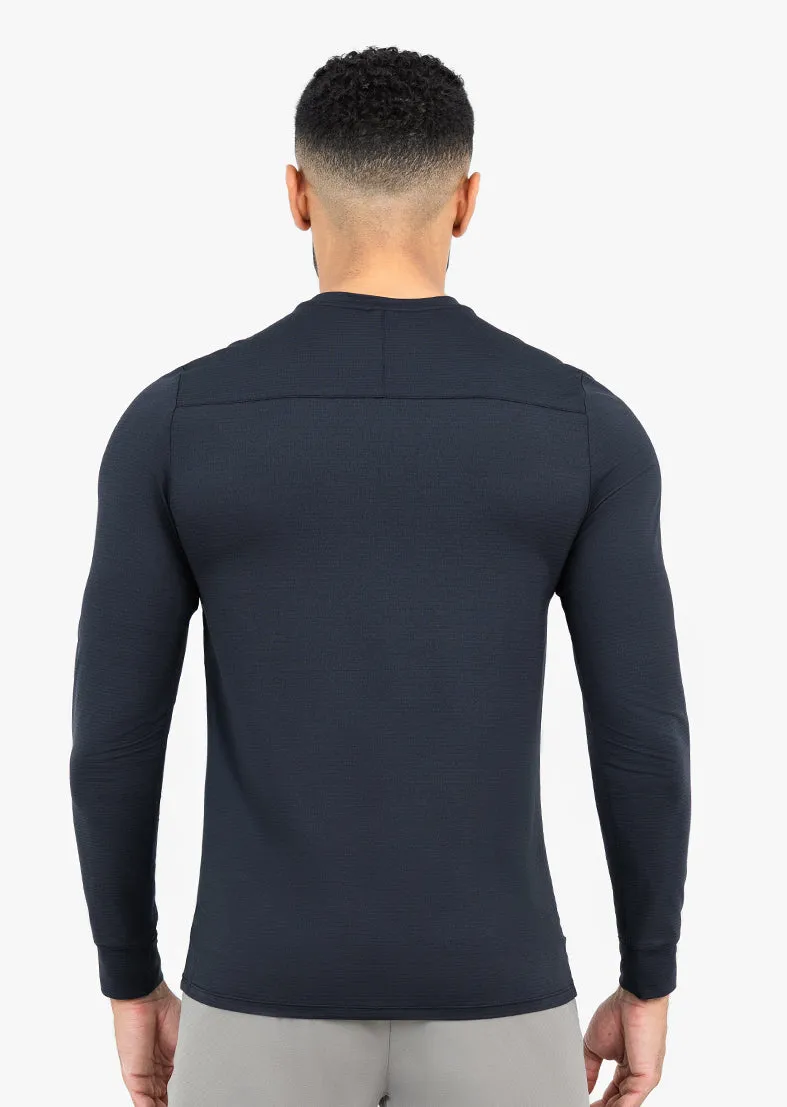 Mens Hybrid Active Long Sleeve Top Style Black