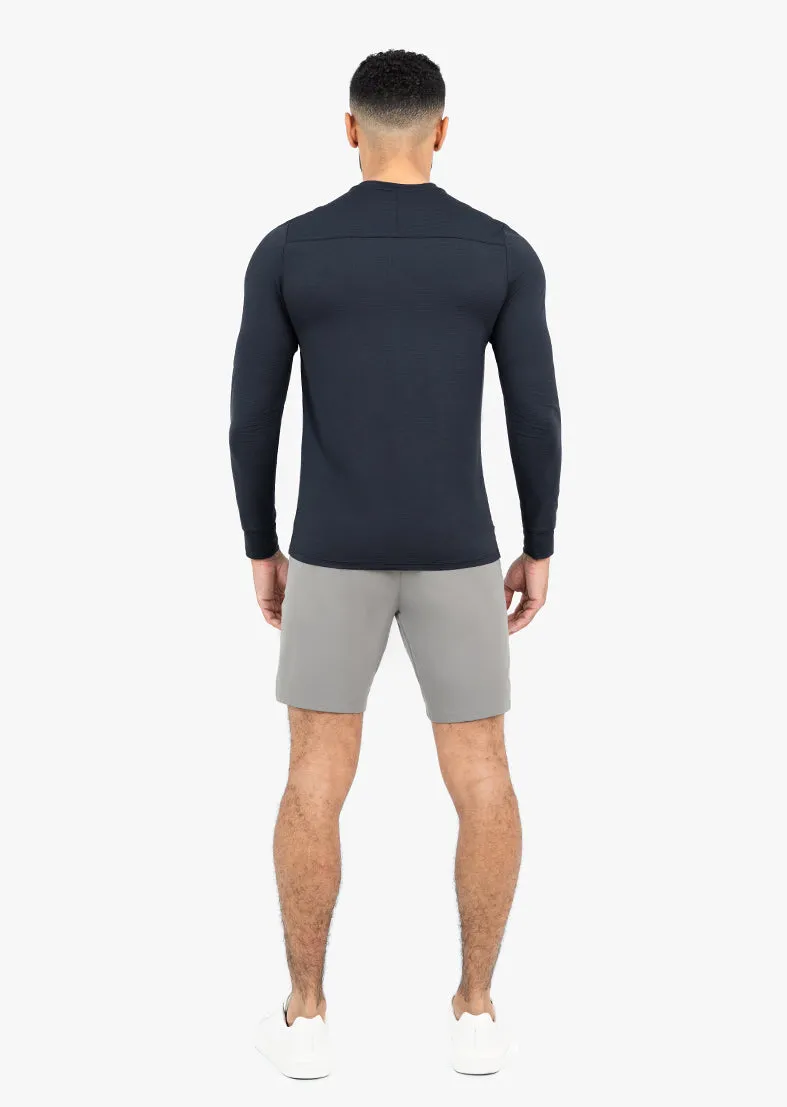 Mens Hybrid Active Long Sleeve Top Style Black