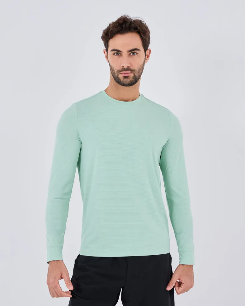 Mens Hybrid Active Long Sleeve Top Style Fresh Mint