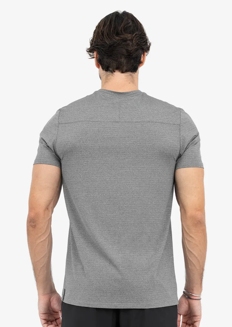 Mens Hybrid Active Tee Style Grey marl