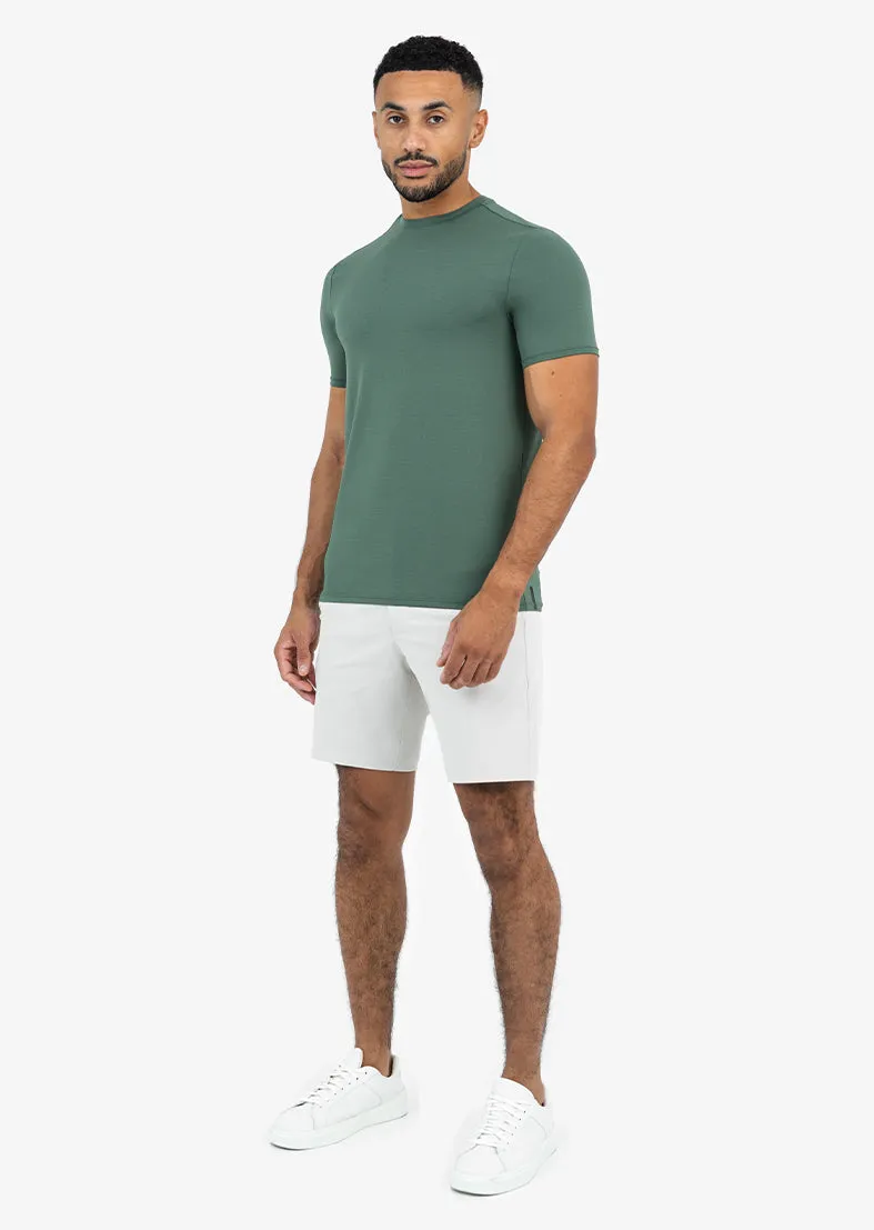 Mens Hybrid Active Tee Style Khaki Green