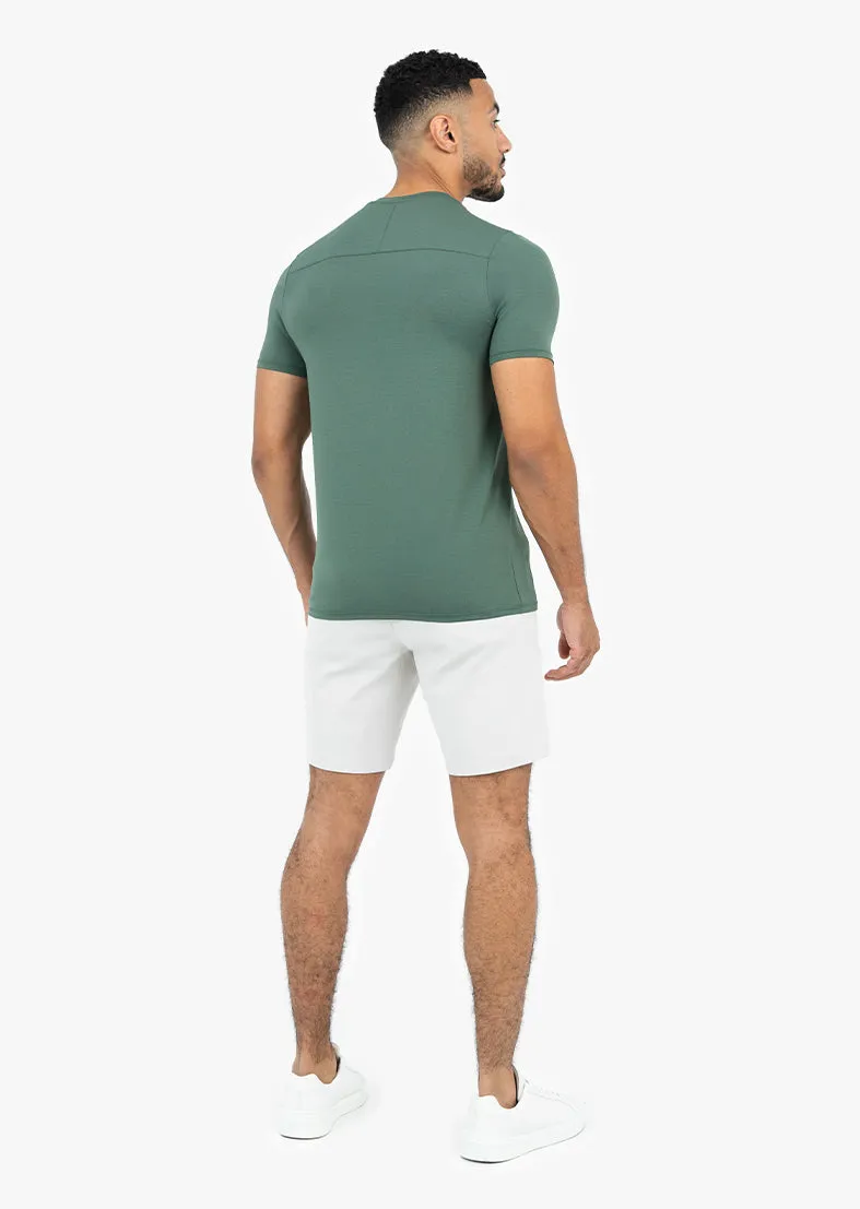 Mens Hybrid Active Tee Style Khaki Green