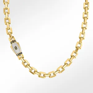 Men's Necklace - Monaco Chain CAVO Pavé Lock