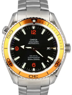 Men's Omega Seamaster Planet Ocean XL 45.5mm Orange Chronograph Watch 2208.50