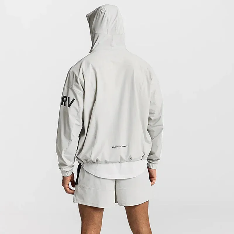 Men's Sports Jacket - Workout Jackets for Men, Fitness Sport Coat, Running Sweatshirt, Male Running Long Sleeves Casual Outerwear