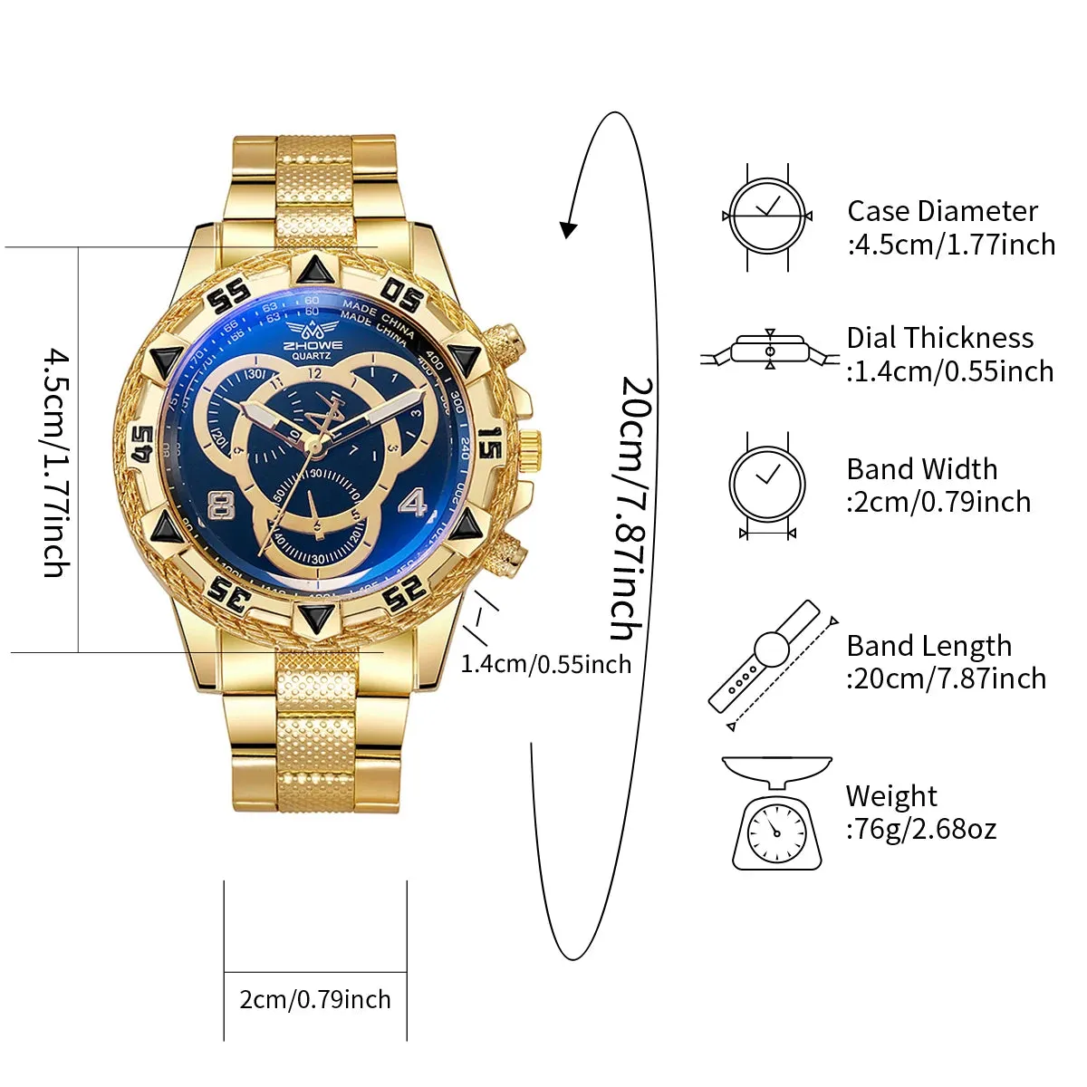 Men's Stylish Stainless Steel Quartz Watch - Perfect Birthday Gift