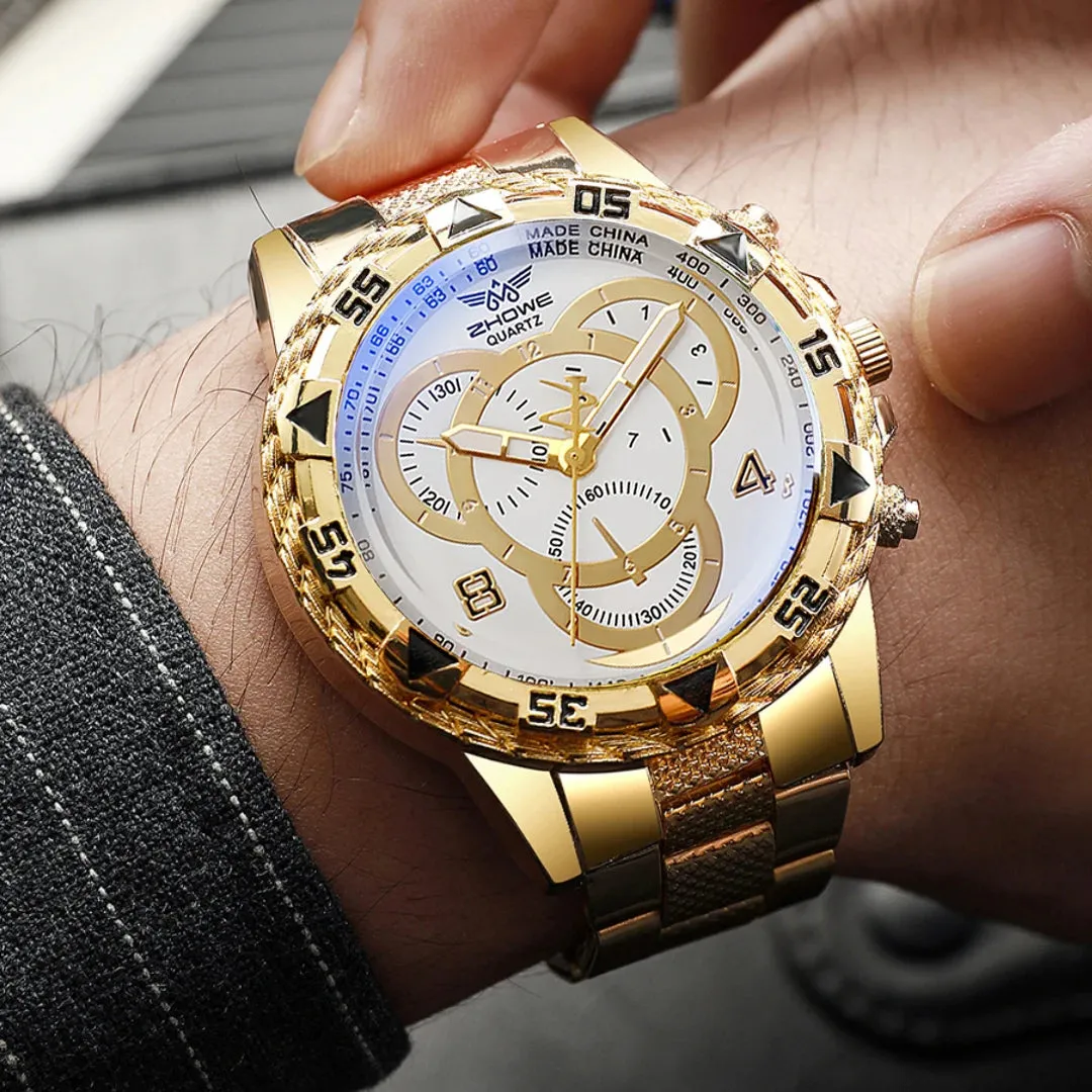 Men's Stylish Stainless Steel Quartz Watch - Perfect Birthday Gift