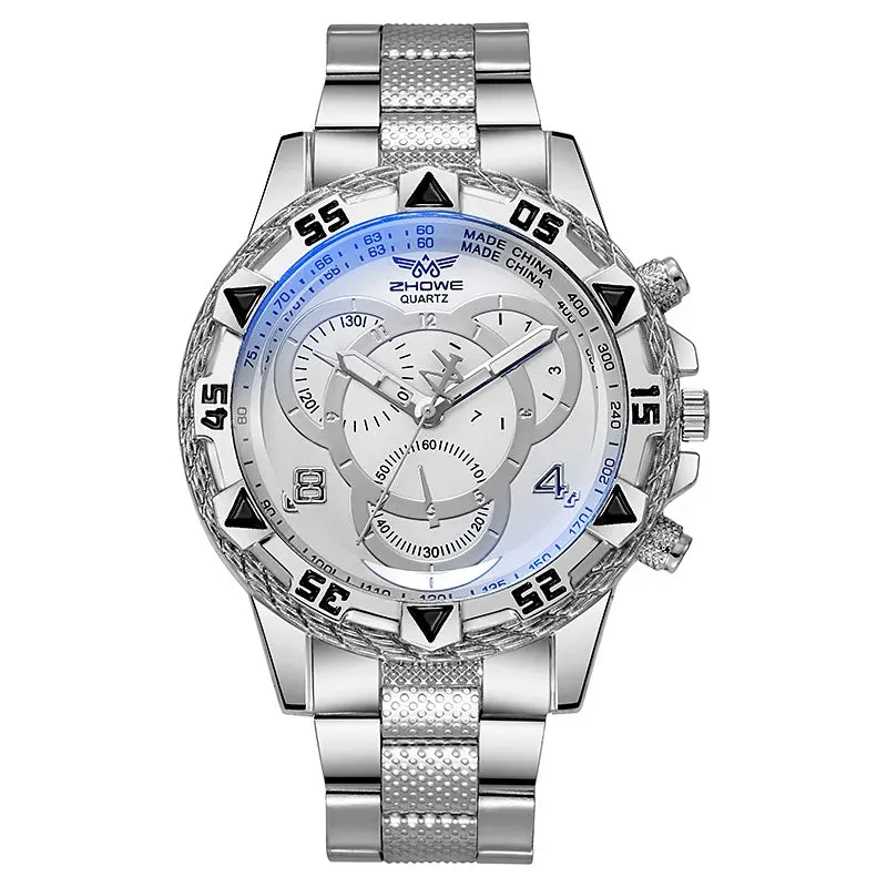 Men's Stylish Stainless Steel Quartz Watch - Perfect Birthday Gift