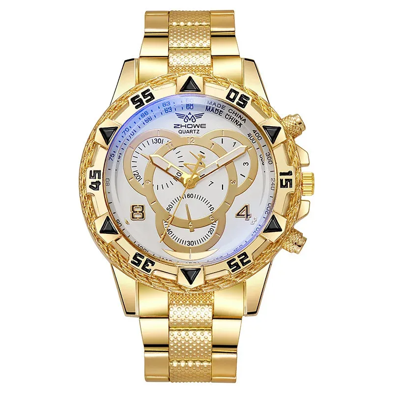 Men's Stylish Stainless Steel Quartz Watch - Perfect Birthday Gift