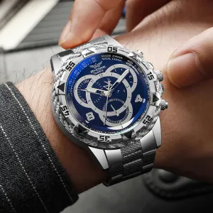 Men's Stylish Stainless Steel Quartz Watch - Perfect Birthday Gift