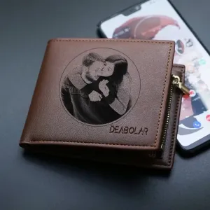 Men's Wallet Zipper with High-Quality Leather & Secure Zippered Closure