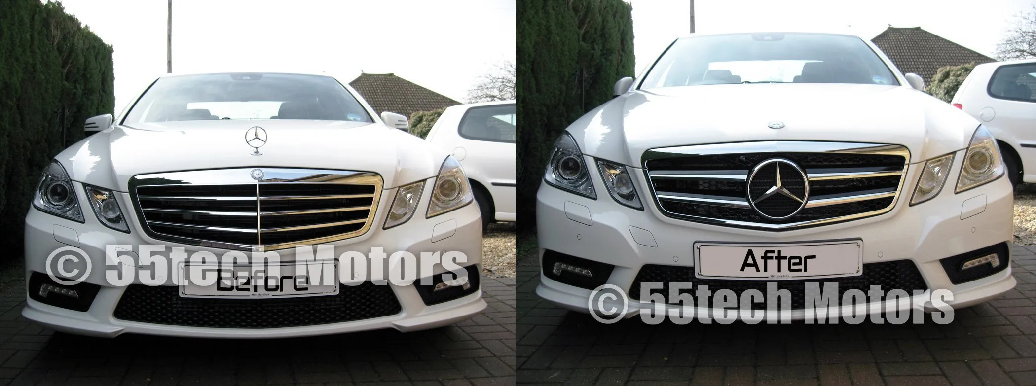 Mercedes Benz W212 E-Class Grille 2 Fin with LED Illuminated Star