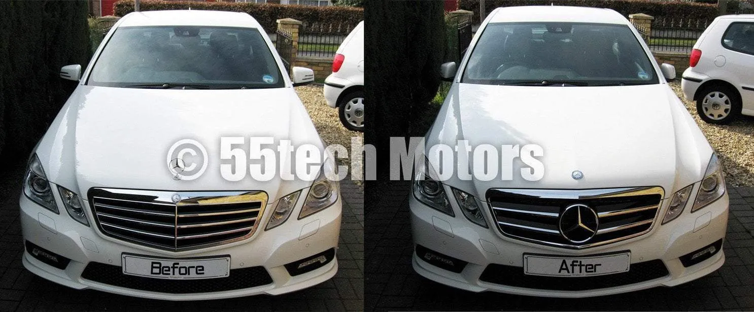 Mercedes Benz W212 E-Class Grille 2 Fin with LED Illuminated Star