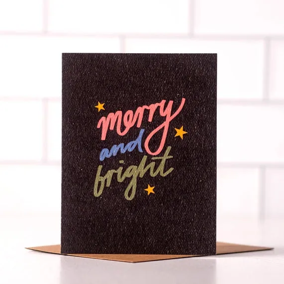 Merry And Bright Christmas Card | Holiday | Greeting Cards