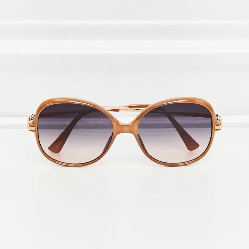 Metal-Plastic Hybrid Full Rim Sunglasses