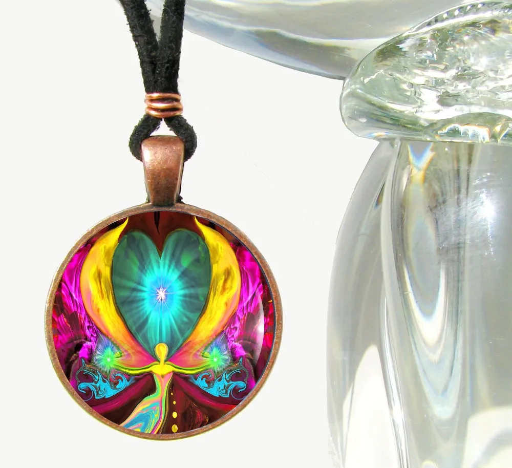 Metaphysical Art Necklace, Angel Energy Pendant, Manifestation - "Seeds of Change"