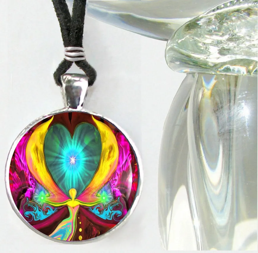 Metaphysical Art Necklace, Angel Energy Pendant, Manifestation - "Seeds of Change"
