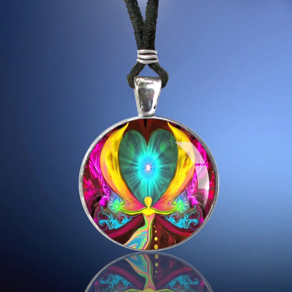 Metaphysical Art Necklace, Angel Energy Pendant, Manifestation - "Seeds of Change"