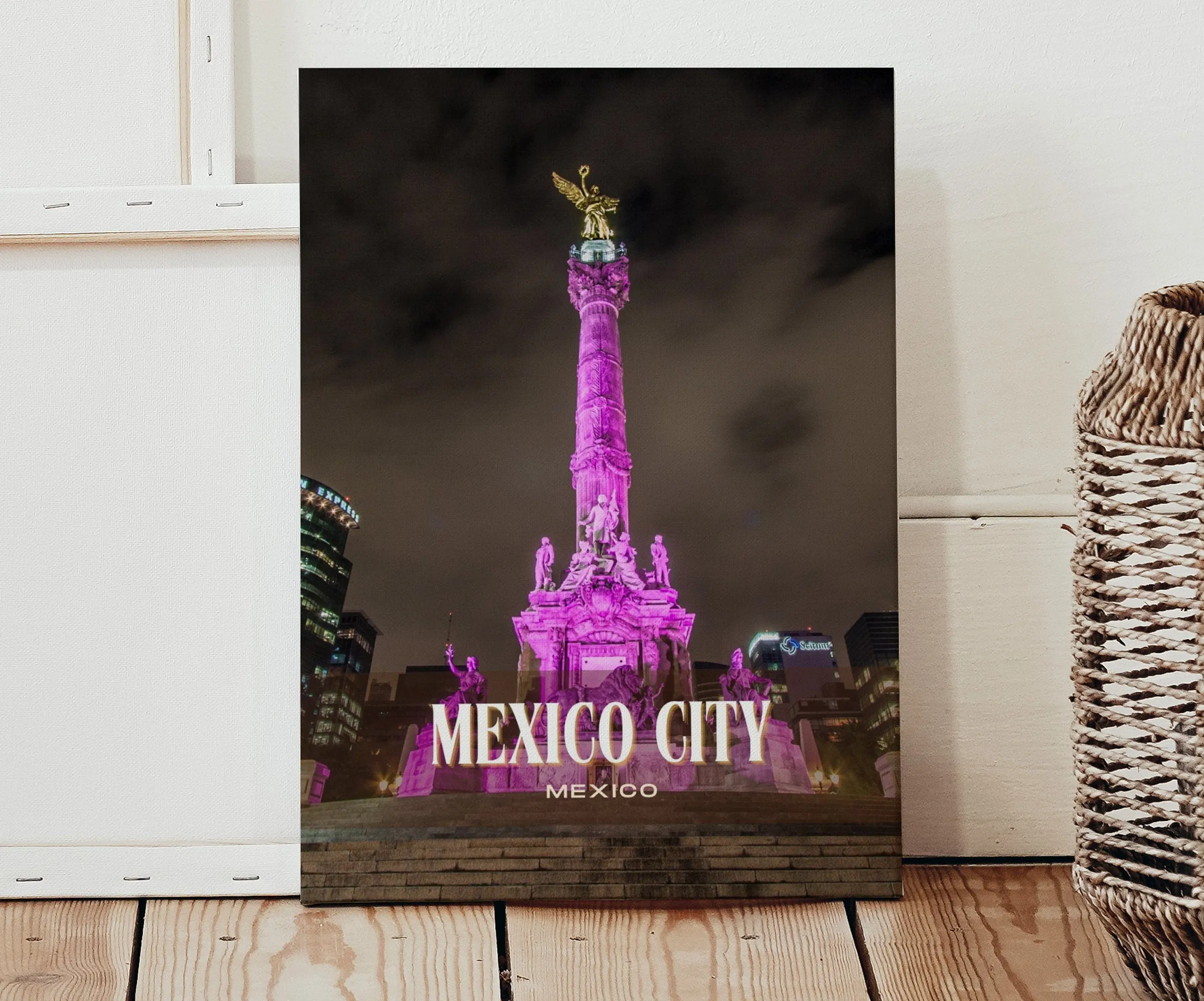 Mexico City Retro Wall Art, Mexico
