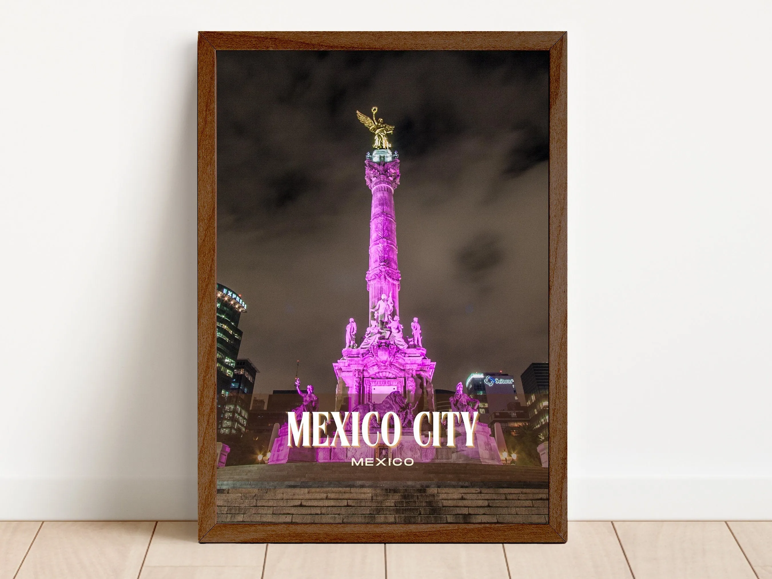 Mexico City Retro Wall Art, Mexico