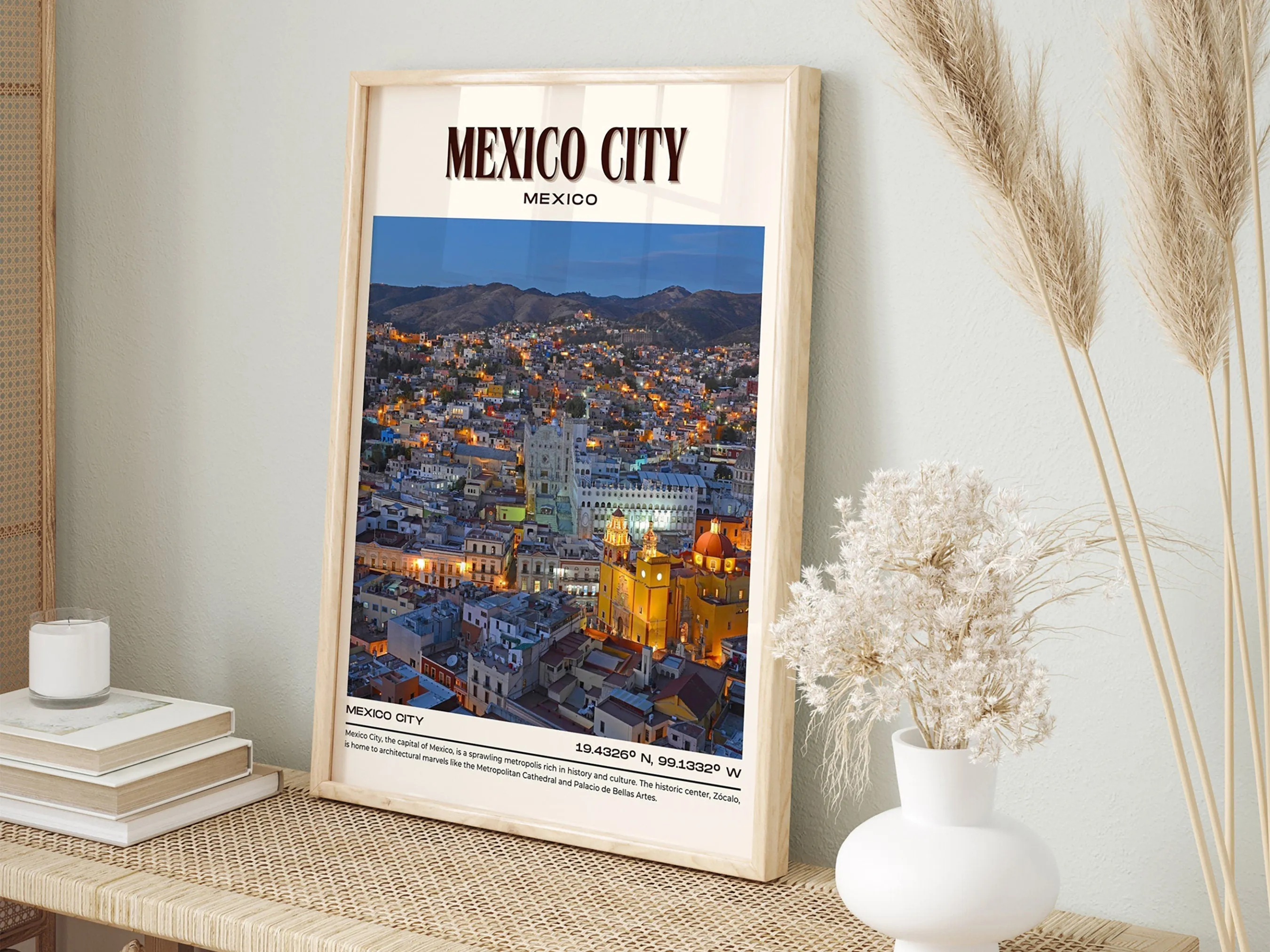 Mexico City Vintage Wall Art, Mexico