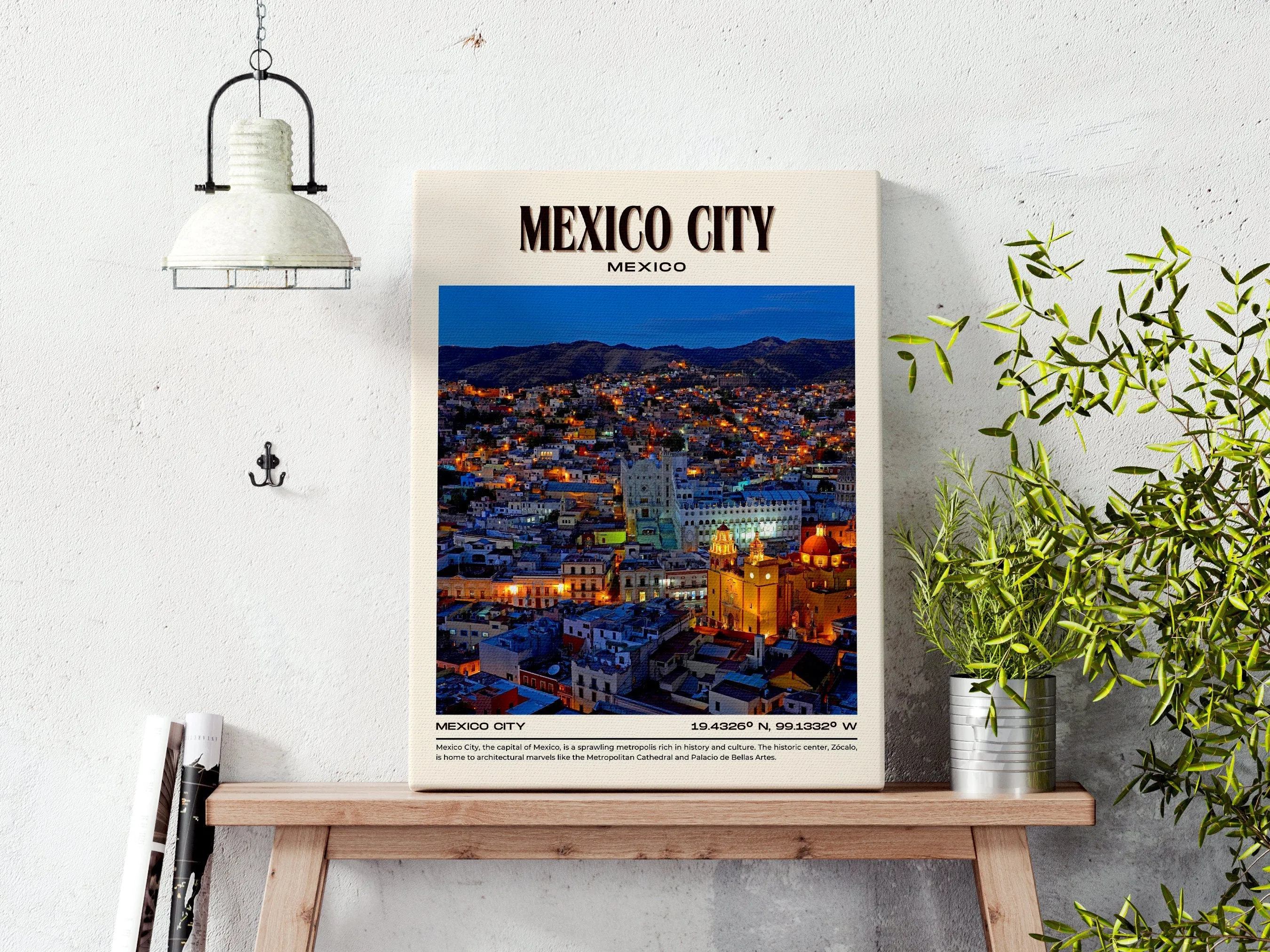 Mexico City Vintage Wall Art, Mexico