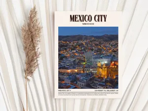 Mexico City Vintage Wall Art, Mexico