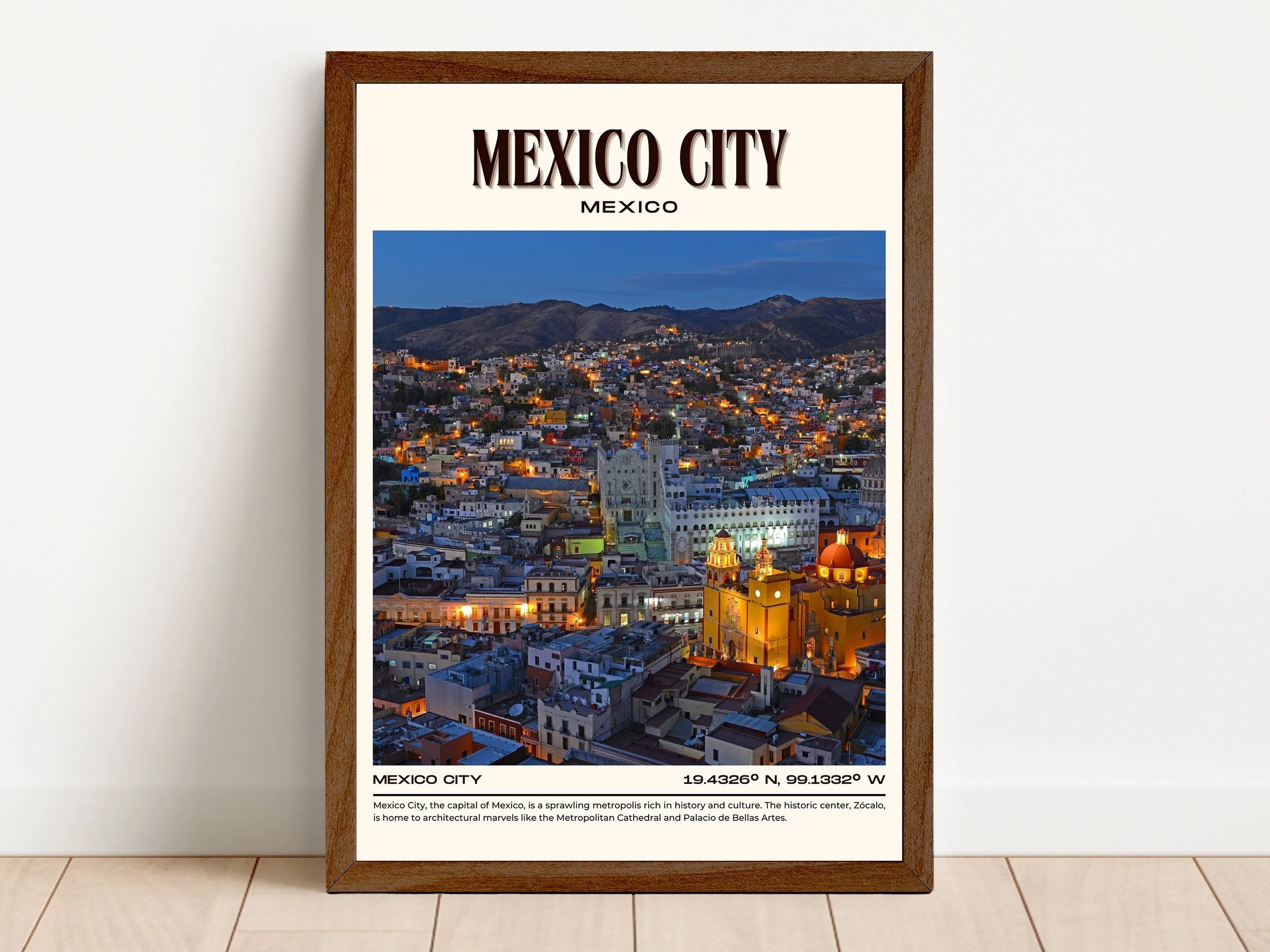 Mexico City Vintage Wall Art, Mexico