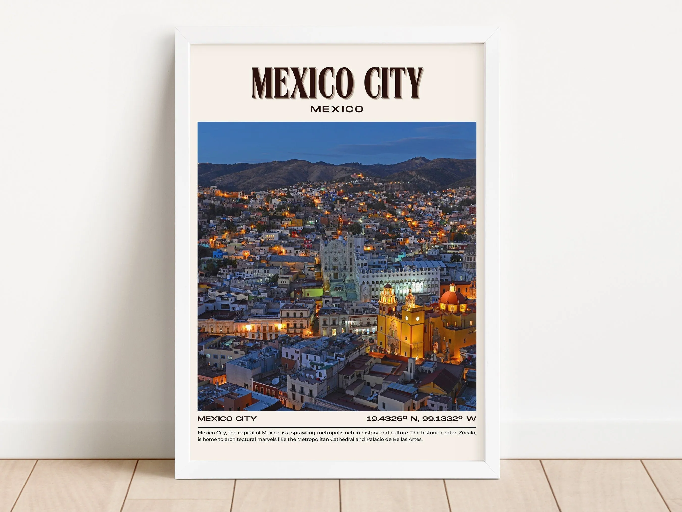 Mexico City Vintage Wall Art, Mexico