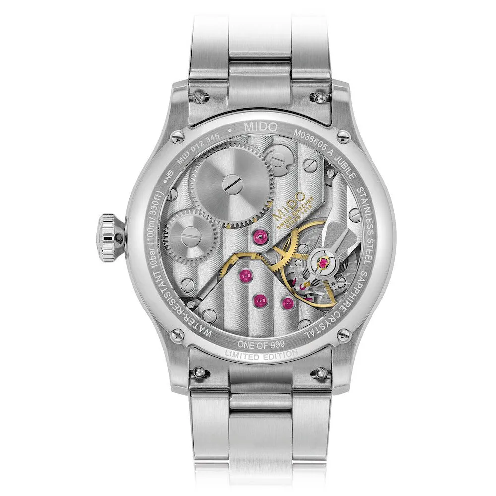 Mido Multifor Mechanical Watch Limited Edition 999 Pieces 44mm Anthracite Charge Manual Steel M038.605.11.060.00