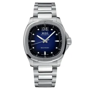 Mido Multifort TV watch big date 40mm blue automatic steel m049.526.11.041.00