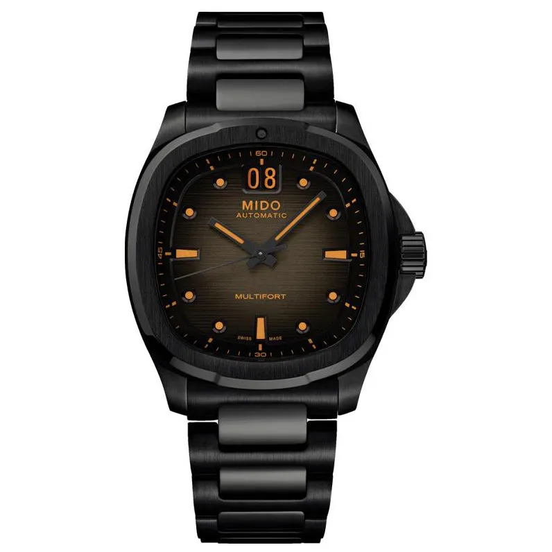 Mido Multifort TV watch big date 40mm Gray Automatic Steel Finish Pvd Black M049.526.33.081.00