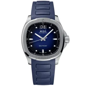 Mido Multifort TV watch big date 40x39.2mm Automatic blue steel m049.526.17.041.00