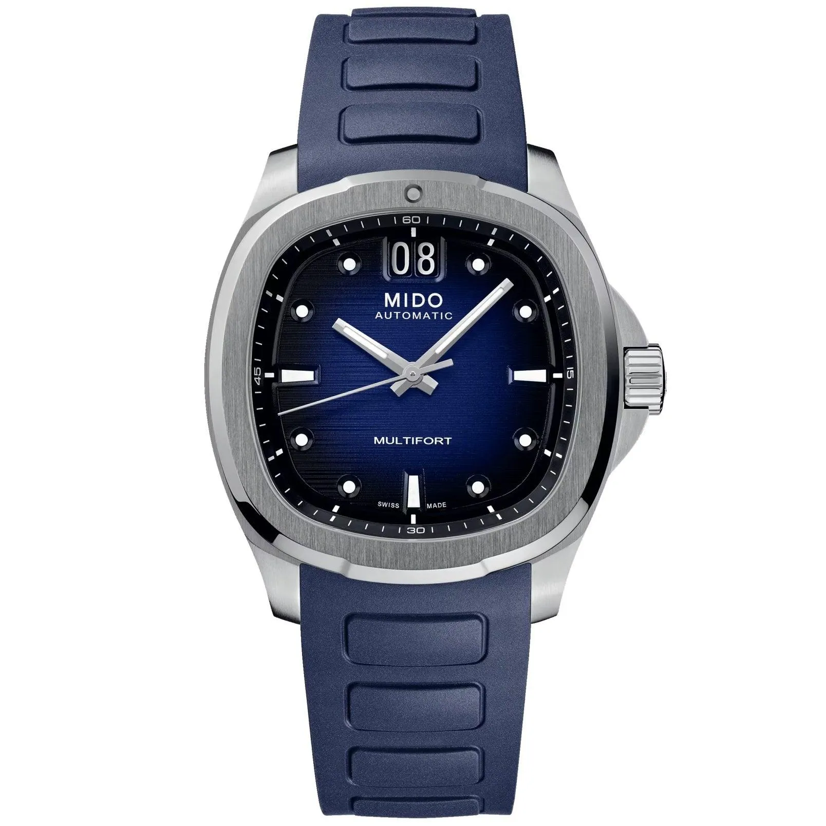 Mido Multifort TV watch big date 40x39.2mm Automatic blue steel m049.526.17.041.00