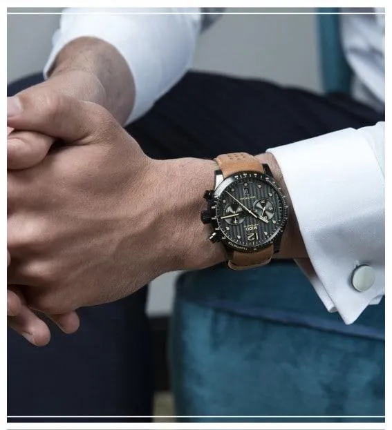 Mido Multioft Chronograph Adventure 44mm Automatic Automatic Steel Finition Pvd Black M025.627.36.061.10
