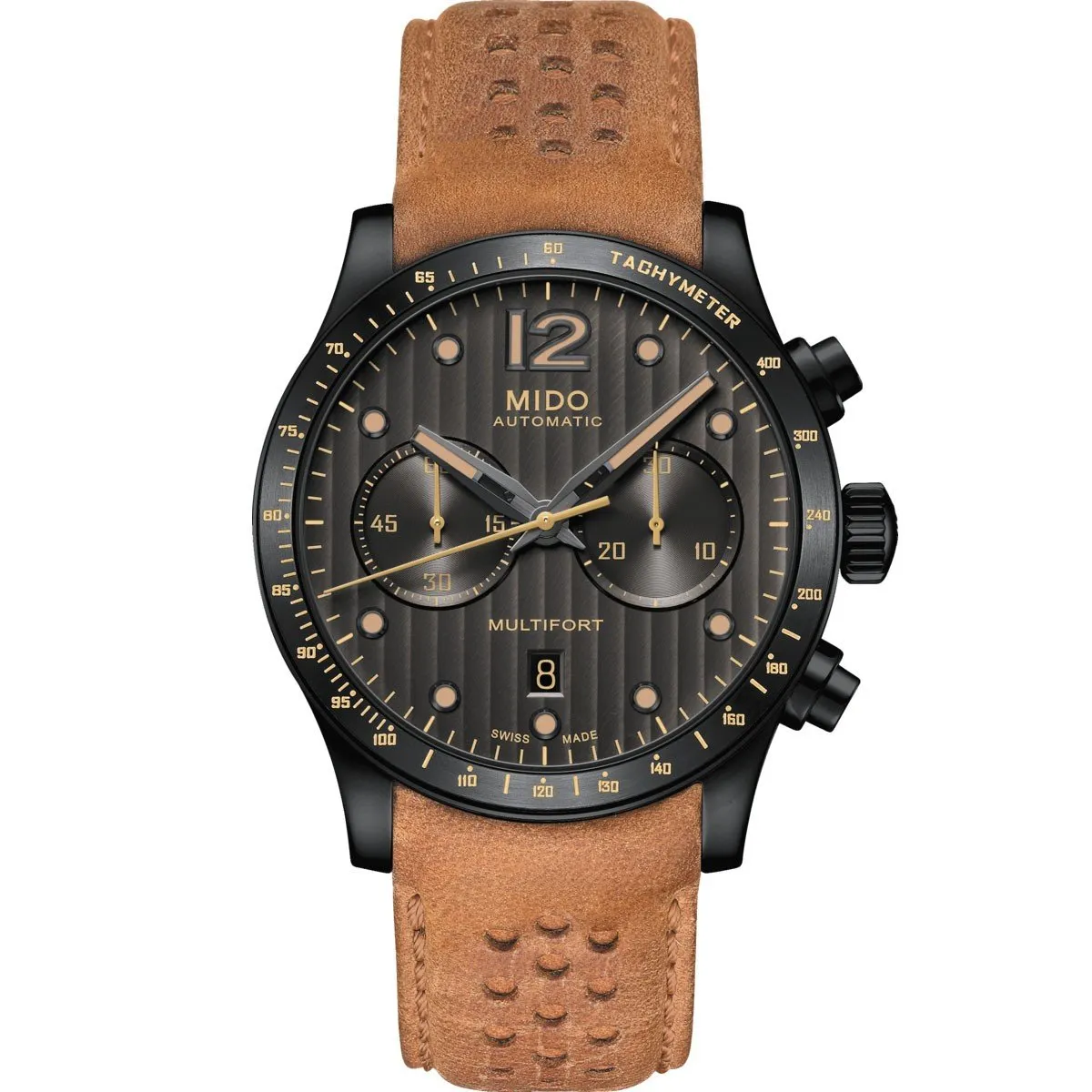 Mido Multioft Chronograph Adventure 44mm Automatic Automatic Steel Finition Pvd Black M025.627.36.061.10