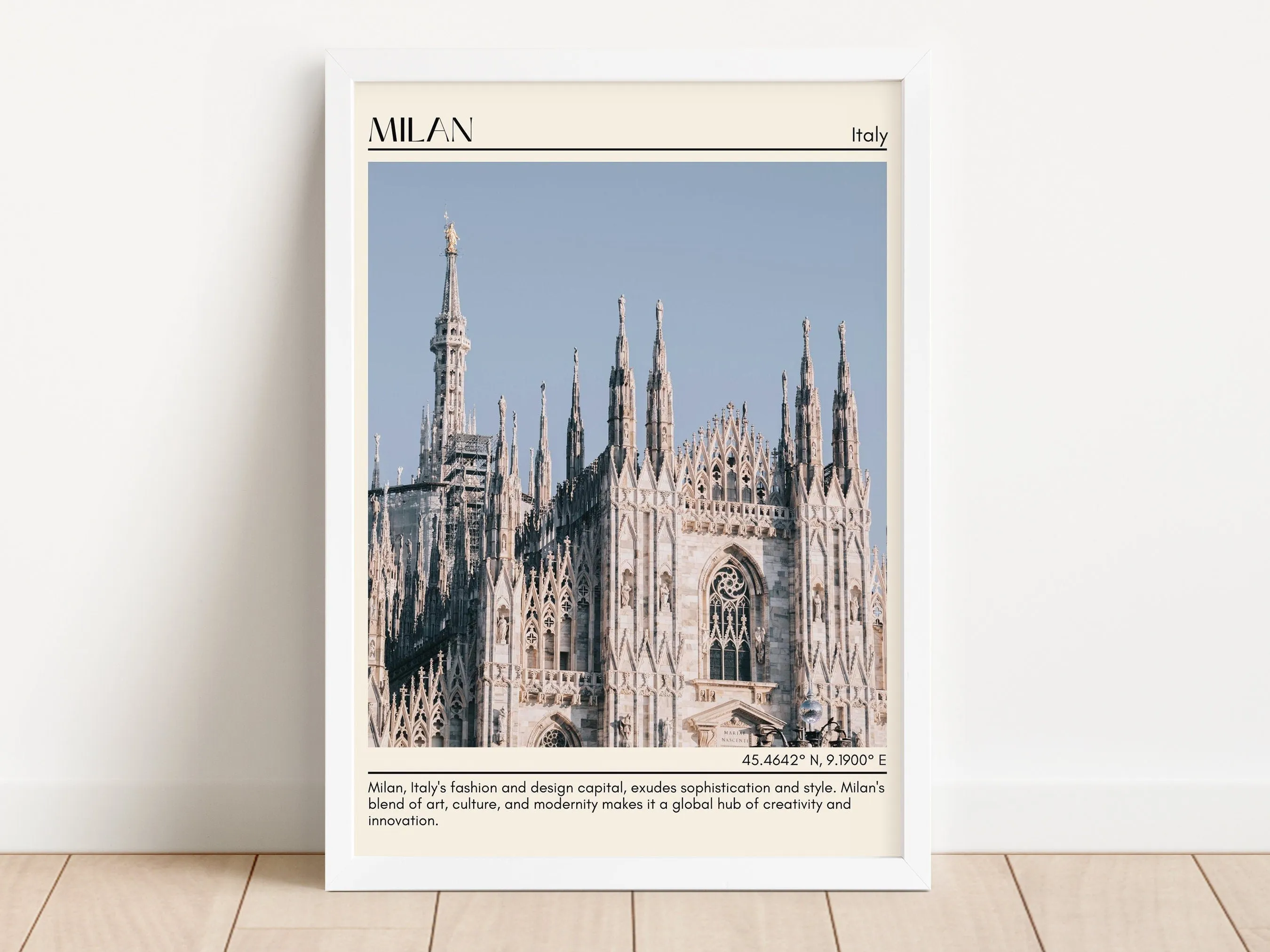 Milan Minimal Wall Art, Italy