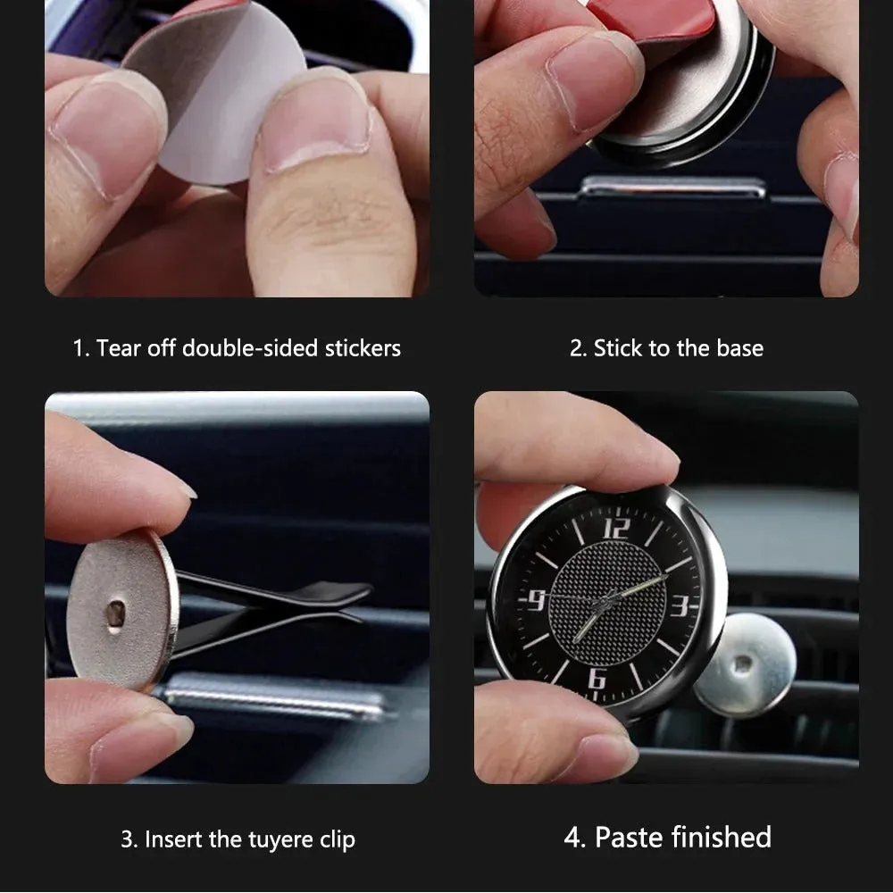 Mini Car Quartz Clock for Car - Interior Center Console Watch