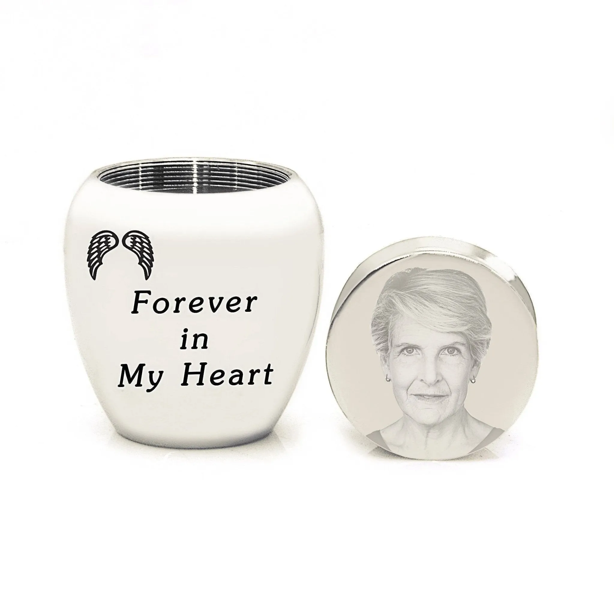 MINI Personalised Photo Keepsake Urn in Luxury Gift Box
