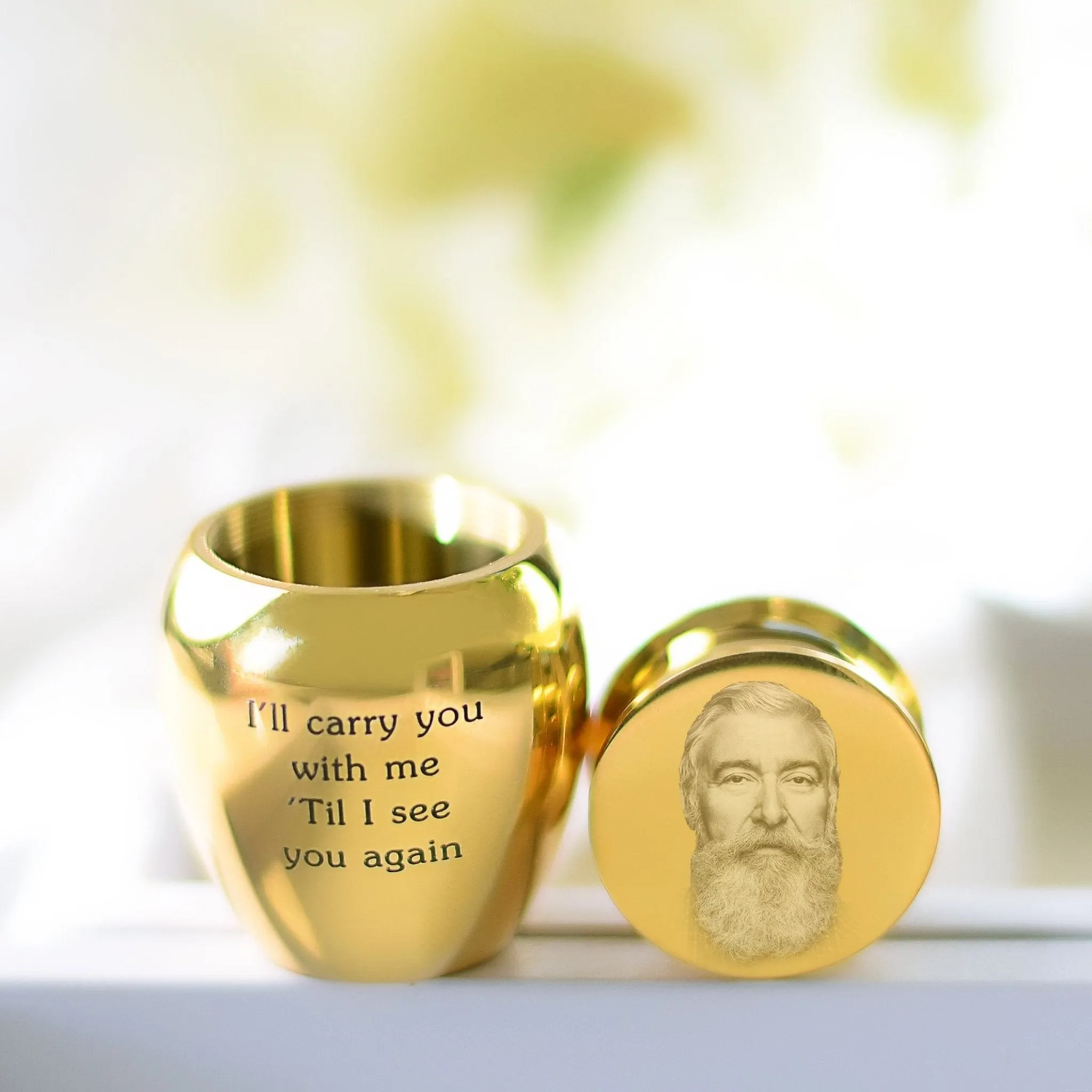 MINI Personalised Photo Keepsake Urn in Luxury Gift Box