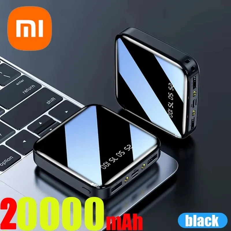 Mini Portable Power Bank Fast Charging Pocket-Sized with LED Flashlight Digital Display Mobile Phone Accessory